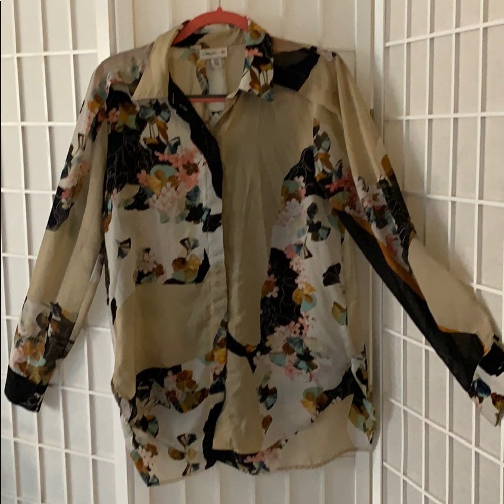Beige button down